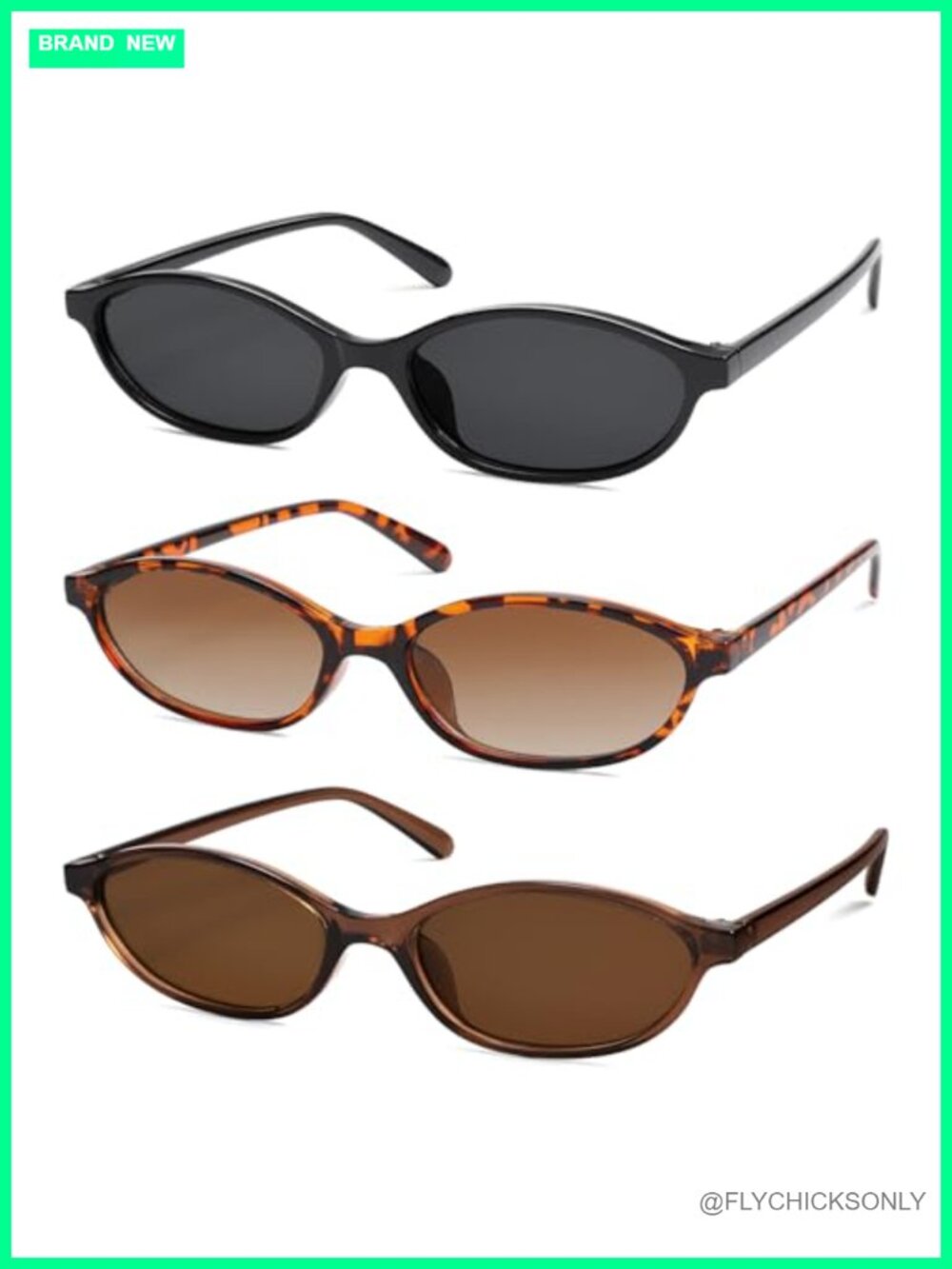 Retro Oval Cat Eye Sunglasses Y2K 2000s Trendy Women Aviator
